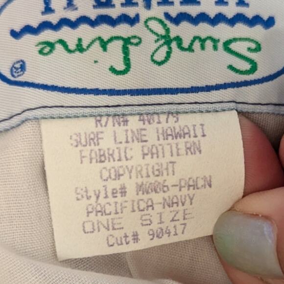 Vintage Bucket Hat ~ OS ~ Surf Line Hawaii JAMS WORLD USA Fisherman Navy Cotton - Picture 6 of 6